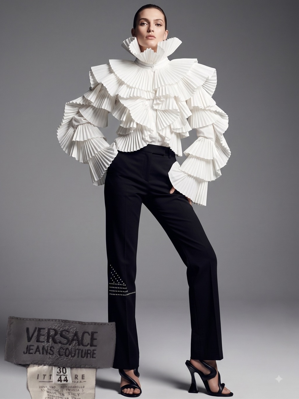 Versace Jeans Couture  Studded Tailored Trousers